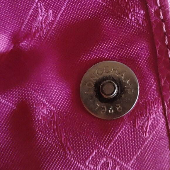 Longchamp Pink Pebbled Leather Hobo Bag  EUC - Picture 11 of 13